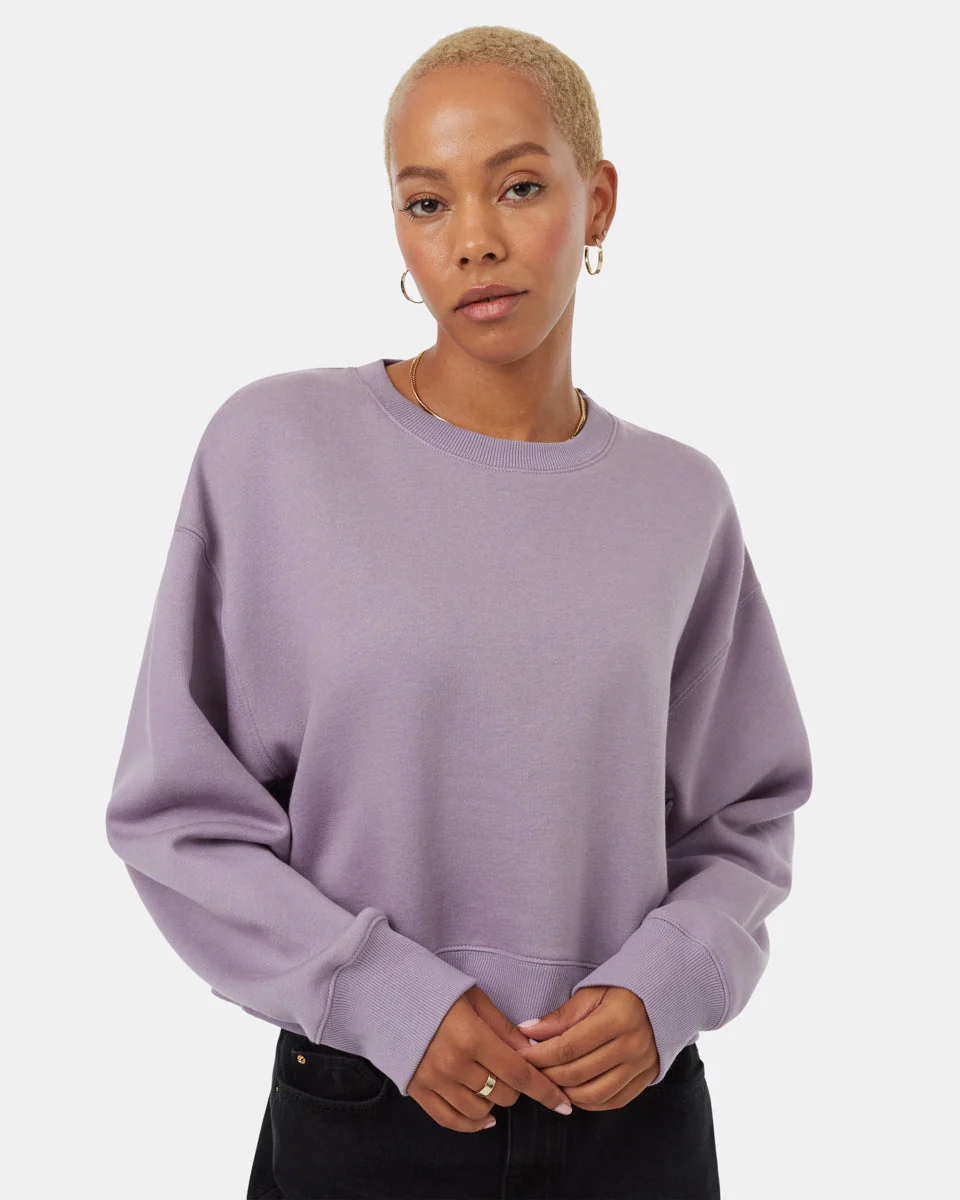TreeFleece Oversized Cropped Crew - Image 4